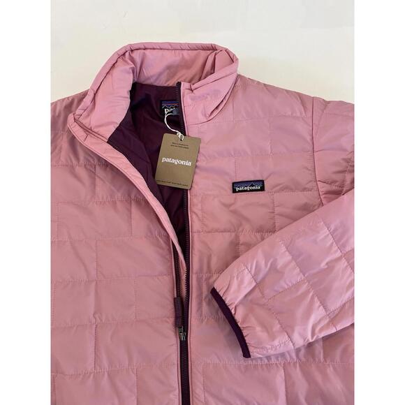 $119 Patagonia Girl’s Nano Puff Insulated Brick Quilt Jacket Planet Pink Size XL - Picture 2 of 6